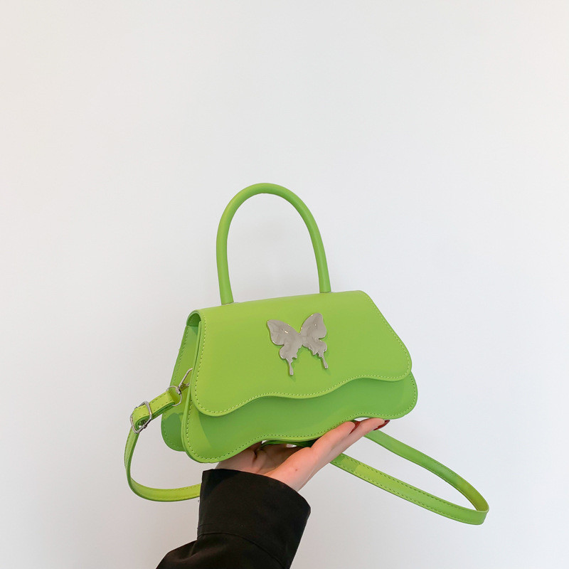 Жіноча класична сумка 10352 крос-боді на ремінці через плече зелена, фото 1