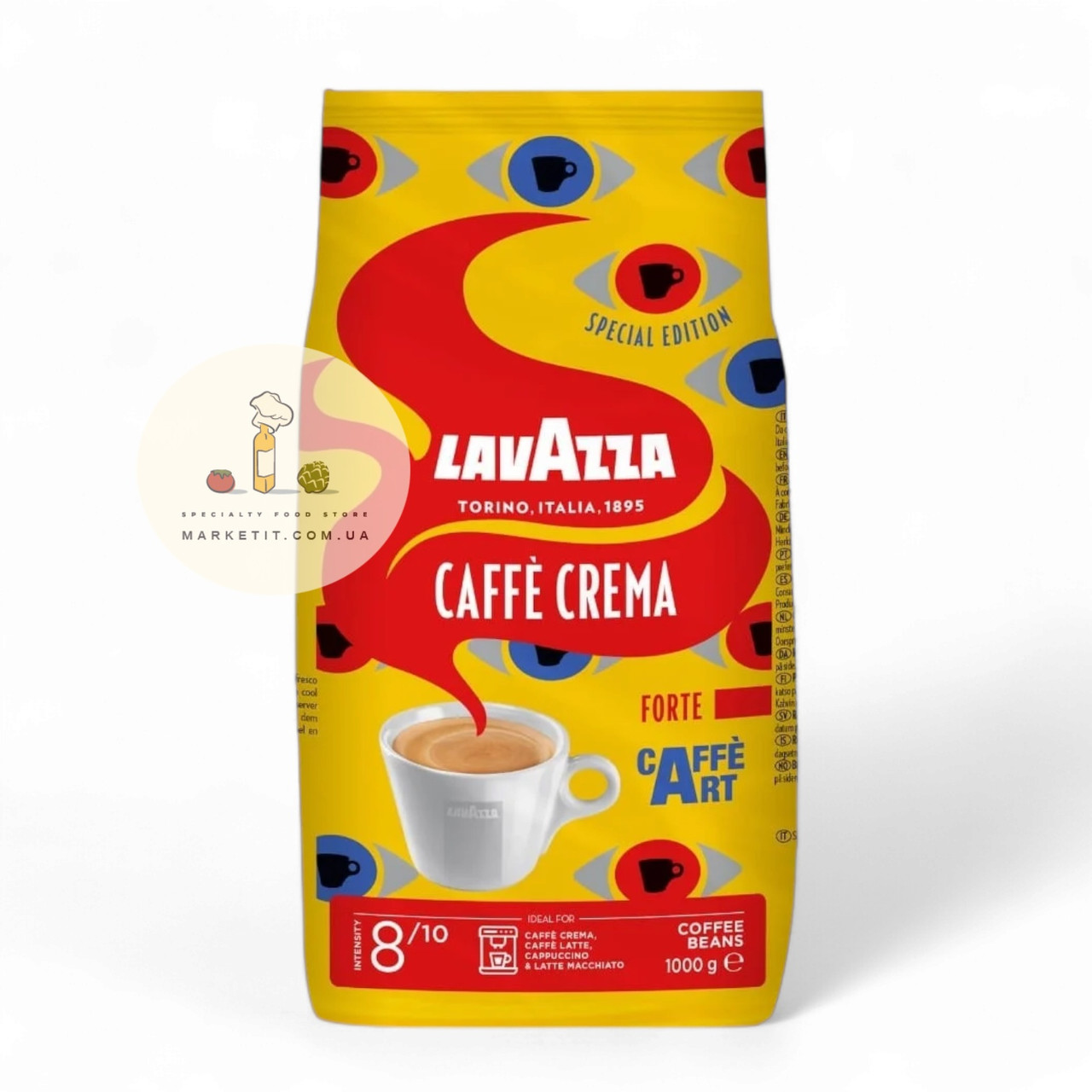 Кава в зернах Lavazza Caffe Crema Forte Caffe Art, Італія 1 кг.