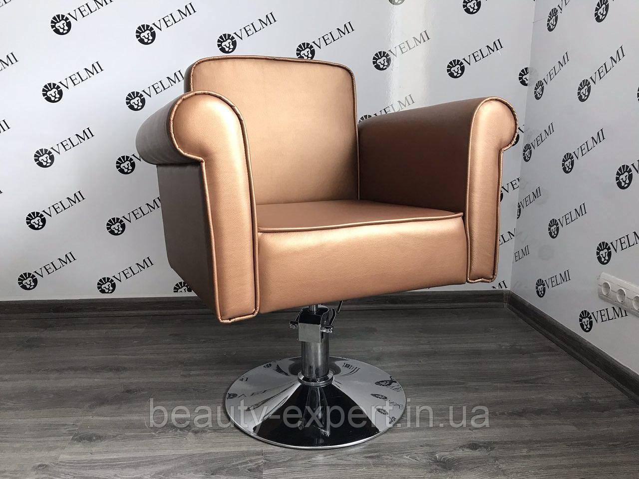 Крісло на ГІДРАВЛІЦІ + ДИСК перукарське для салону краси Art Deco VM854
