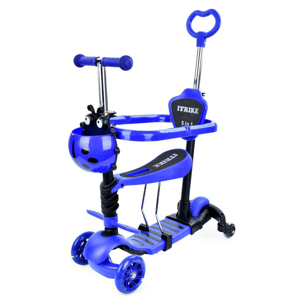 Самокат дитячий 3-колісний 5 в 1 JR3-101-DBL, до 25 кг, фото 1