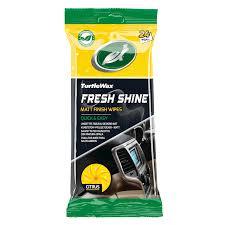 Cерветки для очищення салону матові Turtle Wax Fresh Shine Matt Wipes Цитрус