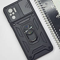 Протиударний чохол із закритою камерою шторкою кільцем на Xiaomi Poco M5s / на телефон поко м5с