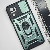Протиударний чохол із закритою камерою шторкою кільцем на Xiaomi Redmi Note 10s / на телефон редмі нот 10с
