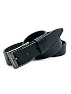 Шкіряний чоловічий ремінь Weatro 3,3 х 105-170 см Чорний wtro-tur-33k-0010, фото 2