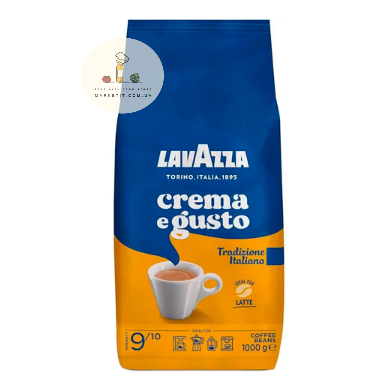Кава в зернах Lavazza Crema e Gusto Tradizione Italiana, Італія 1 кг.