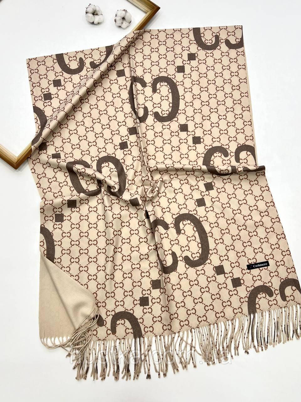 Теплий кашеміровий шарф Бетті CC 180*70 см бежевий