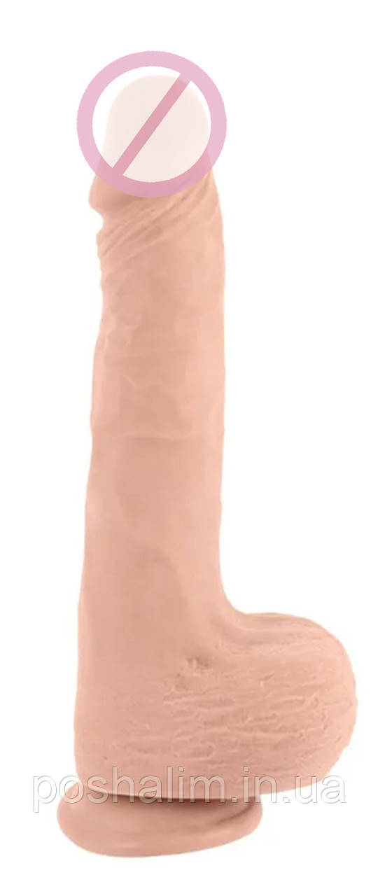 Фалоїмітатор на присоску Chisa T-Skin Fanky Dick 25,5 см, фото 1