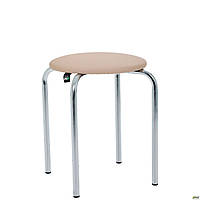 Табурет Софі хром Кожзам бежевий