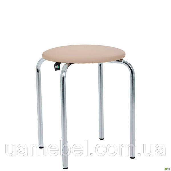 Табурет Софі хром Кожзам бежевий, фото 1