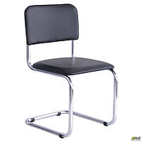 Стілець Сільвія хром Кожзам чорний