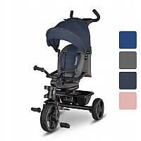 Велосипед триколісний дитячий Lionelo Haari + козирок + батьківська ручка R_2208 Джинсовий
