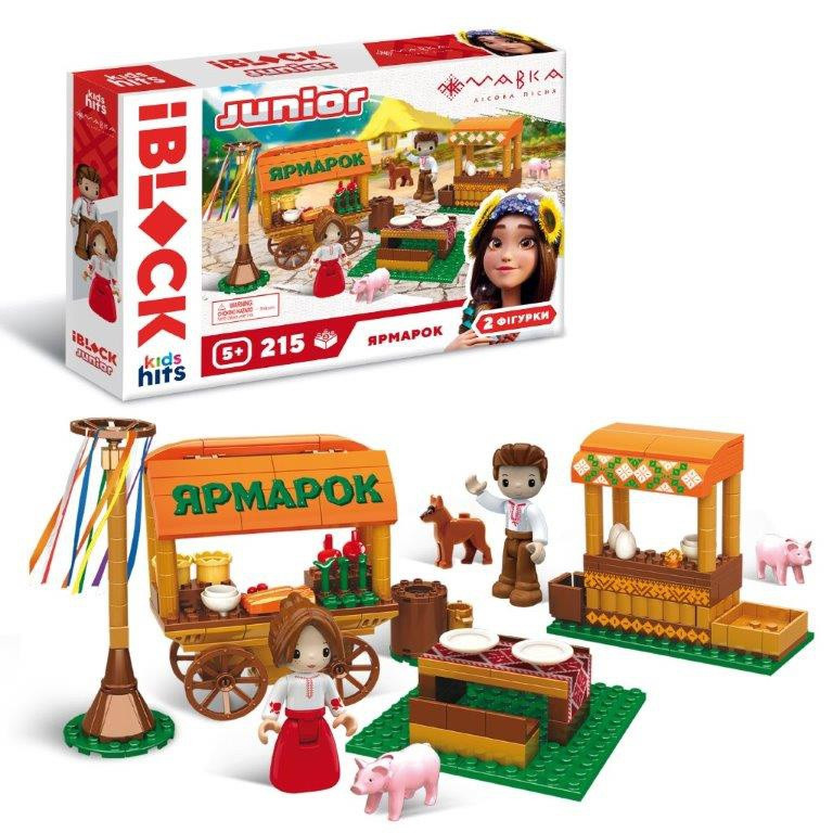 Конструктор IBLOCK Junior Mavka Ярмарок PL-921-522 МАВКА 215 деталей 2 фігурки наліпки татуювання оригінал