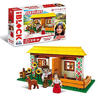 Конструктор IBLOCK Junior Mavka Українська хатка PL-921-521 МАВКА, 213 деталей  2 фігурки наліпки тату