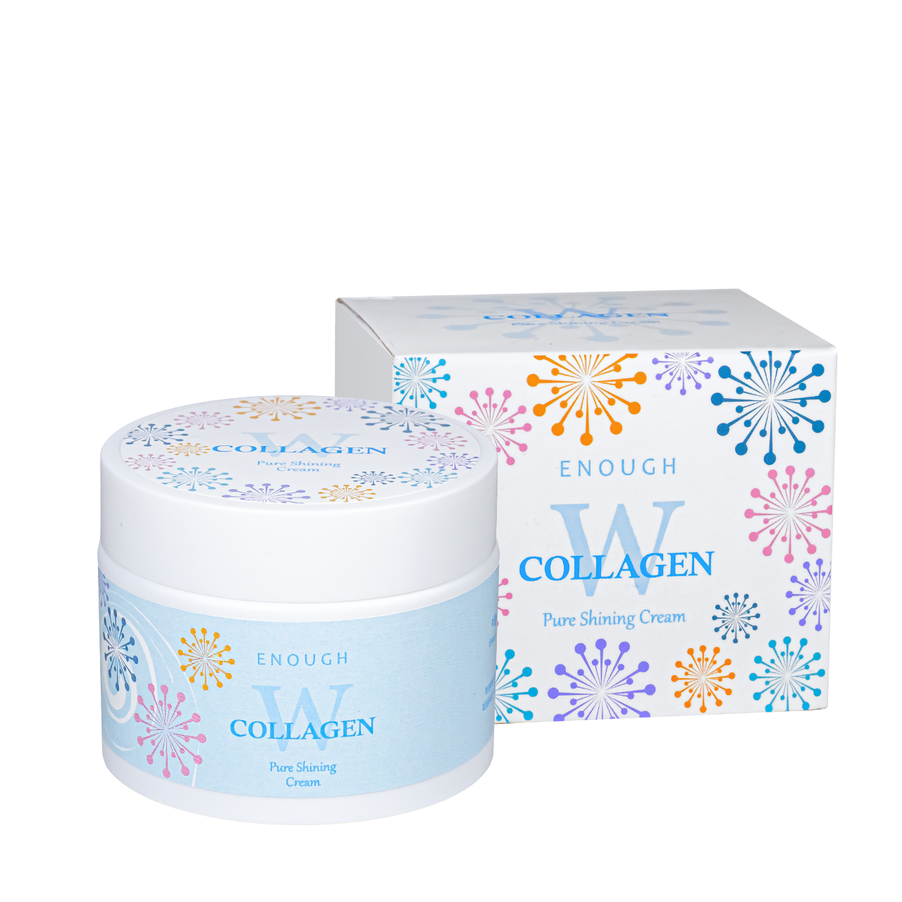 Крем для обличчя Enough W Collagen Pure Shining, з колагеном, просвітлювальний, 50 мл, фото 1