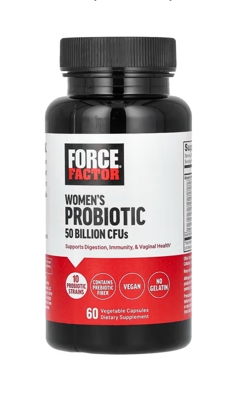 Force Factor Women's Probiotic 50 Billion CFUs 60 Vegetable Capsules