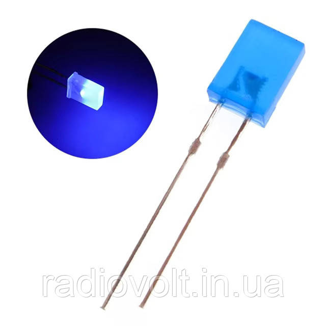 Світлодіод 2*5*7 мм прямокутний, Синій