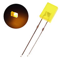 Світлодіод 2*5*7 мм прямокутний, Жовтий
