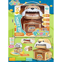 Скарбничка MK 5422 (12шт) собака, 24см, музика, звук (англ), затягує купюри, 2 кольори, на бат-ці, в кор-ці,