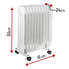 Олійний радіатор обігрівач Adler AD 7816 (9 ребер, 2000 Вт, 3 режими), фото 7