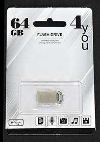 USB-накопичувач флешка на 64Gb 4you 110 Metal series Silver