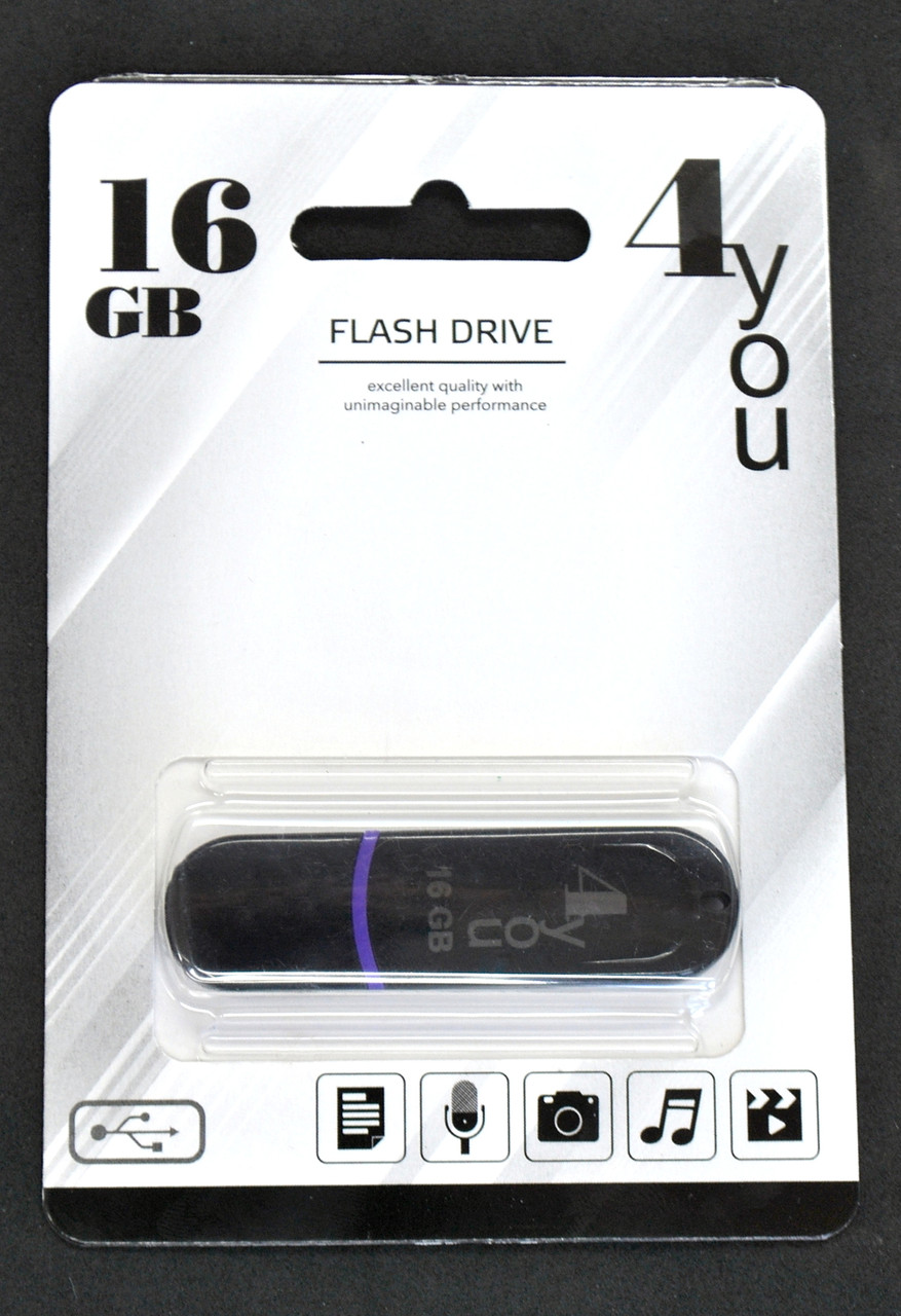 Флеш-накопичувач Usb 16Gb 4you 012 Jet series Black