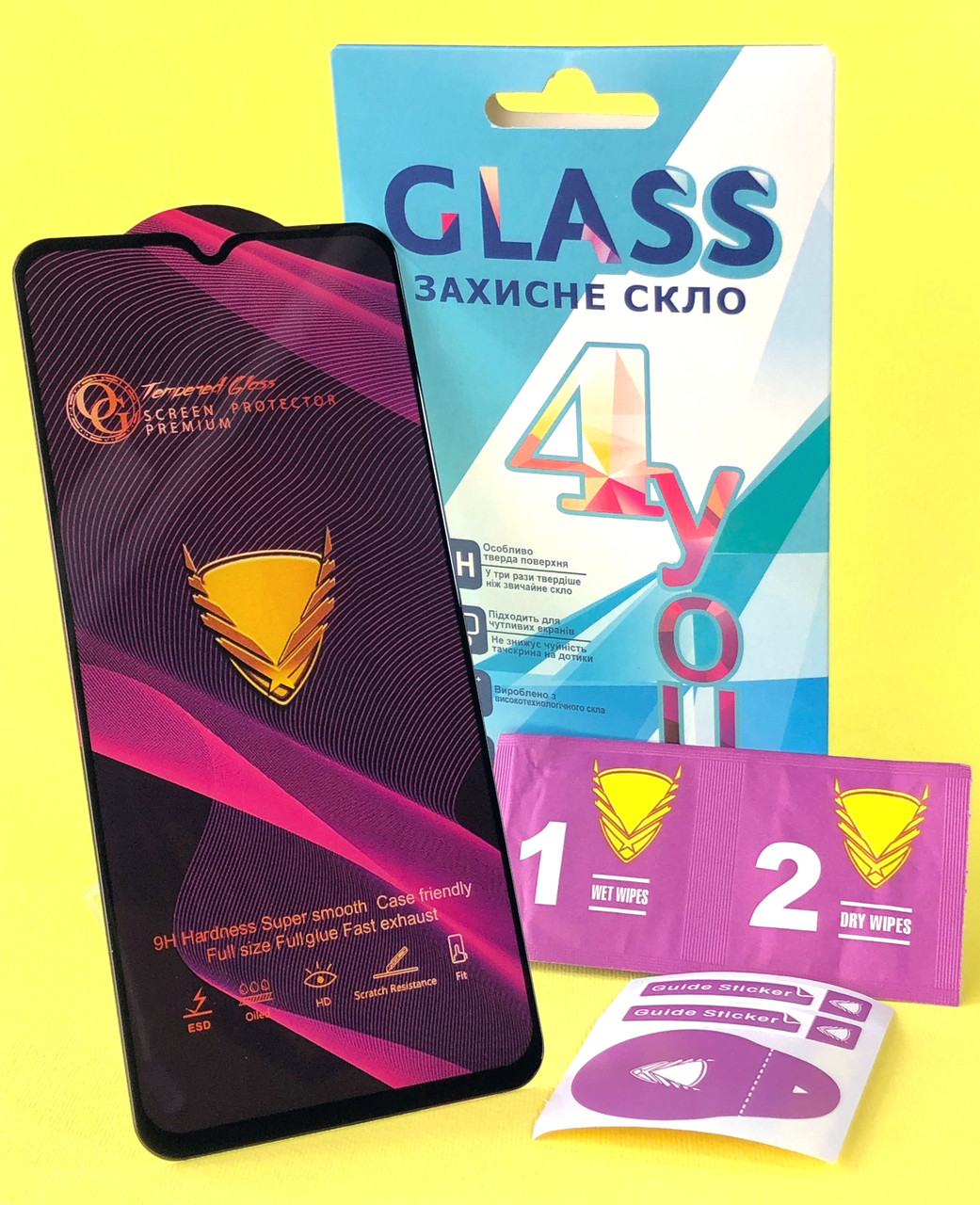 Захисне скло для телефону Xiaomi Redmi 10C/Redmi 12C Golden Armor Big Curve Black 4you