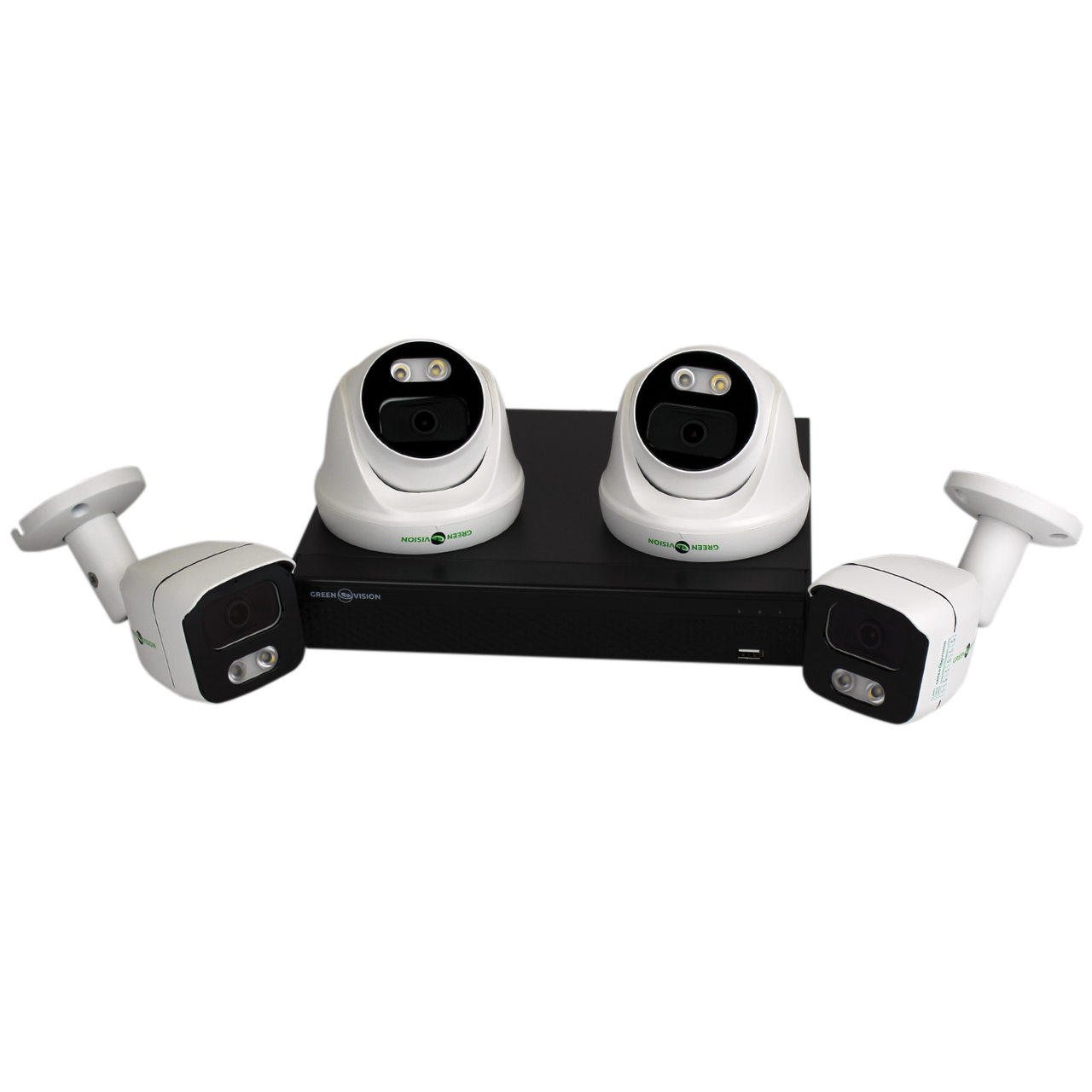 Вуличний комплект відеоспостереження на 4 камери GreenVision GV-K-E36/04 5MP