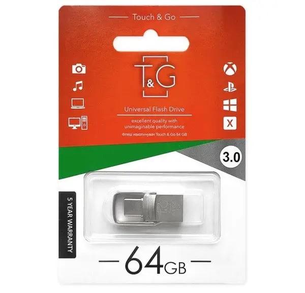 Флеш-накопичувач Usb 3.0 64Gb T&G 104 Metal series (Type C)