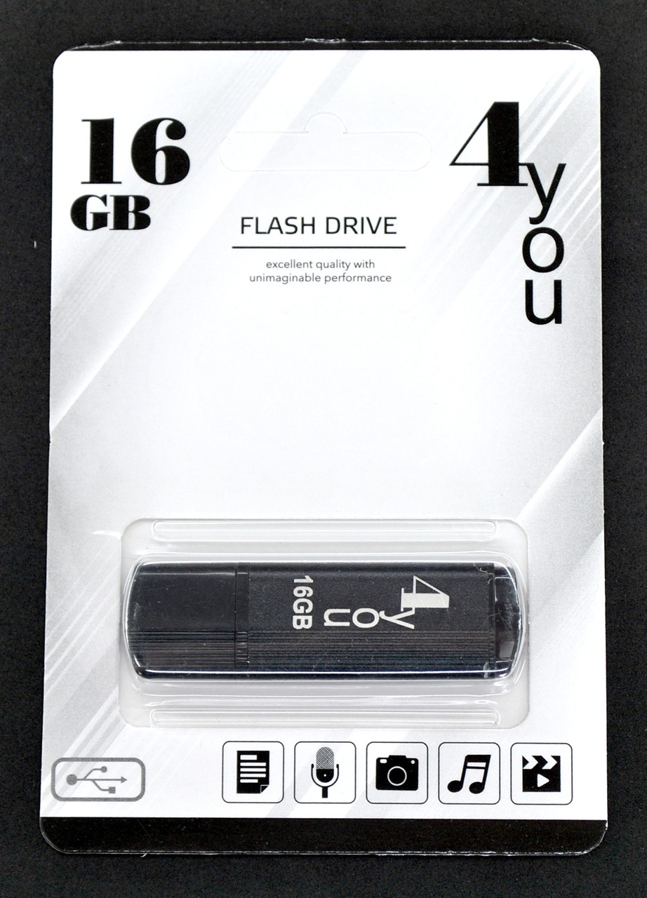 Флеш-накопичувач Usb 16Gb 4you 121 Vega series Black