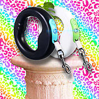 Повідець рулетка X-10 з ліхтариком і карабіном 3 метри