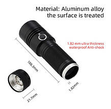 Ручний ліхтарик Soshine TC17 USB, IPX-6, 26650, 1100Lm, LED XMK T6 White, фото 5