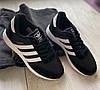 Жіночі термо кросівки Adidas Iniki termo black white Адідас Ініки чорно-білі утеплені єврозима, фото 3