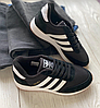 Жіночі термо кросівки Adidas Iniki termo black white Адідас Ініки чорно-білі утеплені єврозима, фото 8
