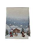 Доріжка на стіл Новорічна, 45x140 см., гобелен з срібним люрексом, фото 10