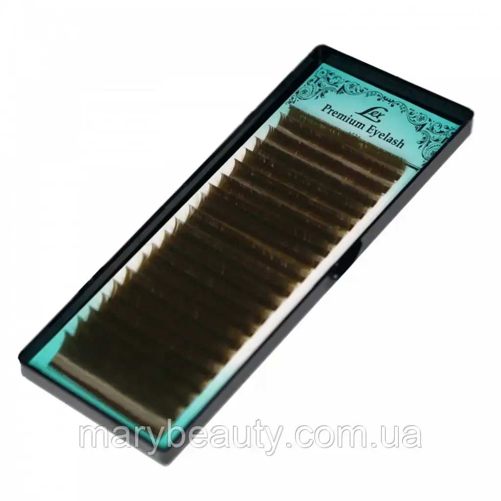 Вії LEX L 0.10 (6-12) Dark Chocolate, фото 1