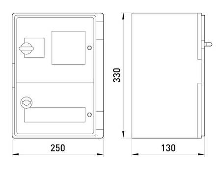 CP5211 Корпус удароміцний з АБС-пластика e.plbox.250.330.130.1f.2m.tr, 250х330х130мм, IP65 з прозорими дверцятами, 1-ф 2 модулі, фото 3