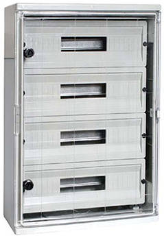 CP5116 Корпус удароміцний з АБС-пластика e.plbox.500.700.245.88m.tr, 500х700х245мм, IP65 з прозорими дверцятами 88 модулів, фото 1