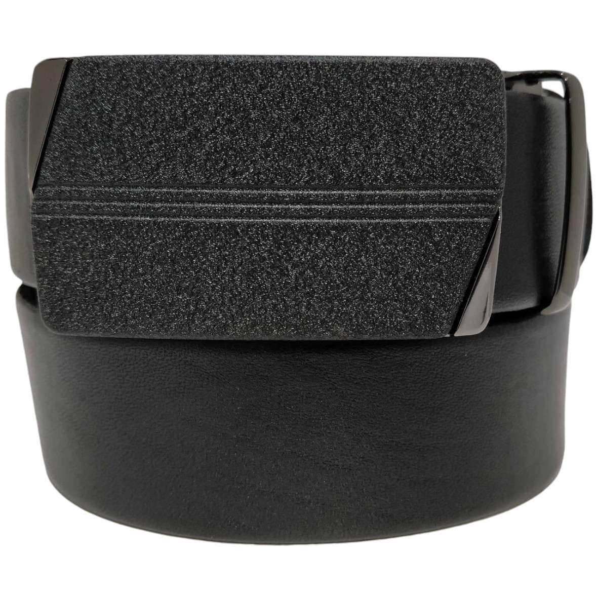 Ремінь чоловічий шкіряний, пряжка "наждак". Арт.:RMBAKA0034-35