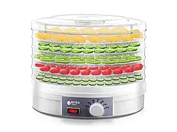 Харчова сушарка для овочів і фруктів на 5 ярусів і потужністю 1200 Вт BITEK BT-6800