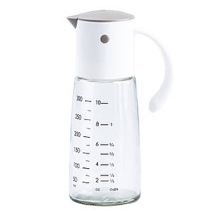 Пляшка 300 мл з гравітаційною кришкою для олії та оцту сіра