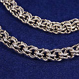 Ланцюжок Бісмарк від 58.2 г, срібний, від 60 см, чорнений. Бис 120 ox/60, фото 4