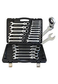 Набір ріжково-накидних ключів з тріскачкою 22 шт. 6-32 мм Falon-Tech