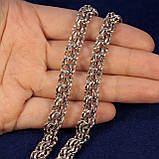 Ланцюжок Бісмарк від 58.2 г, срібний, від 60 см, чорнений. Бис 120 ox/60, фото 5