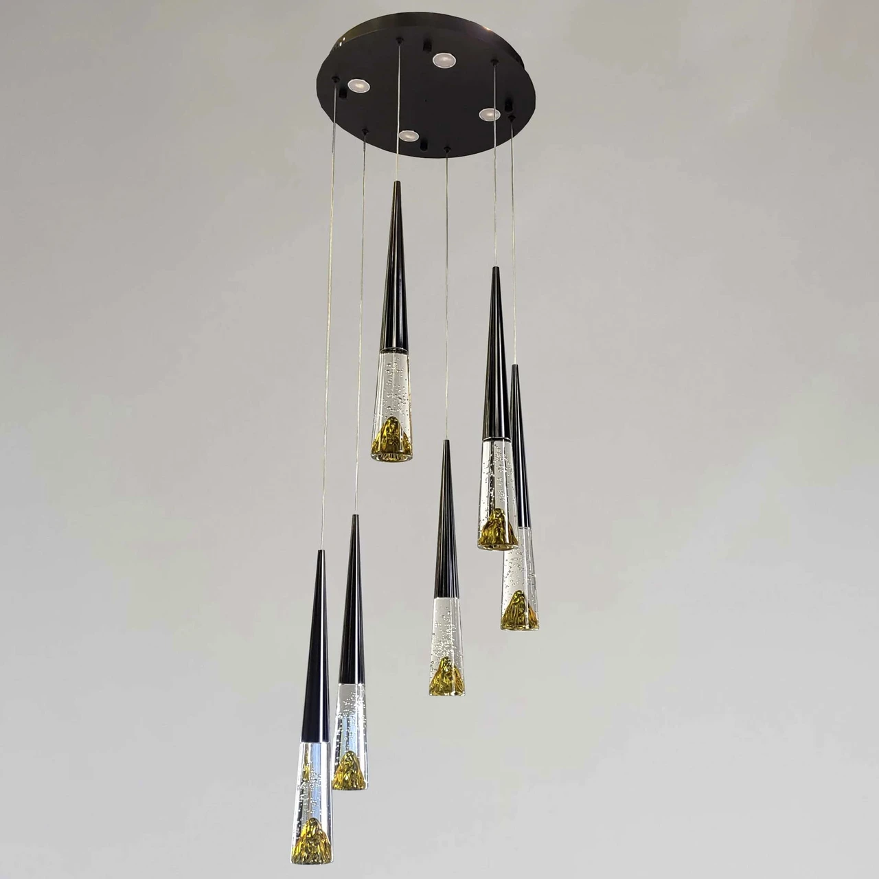 Підвісна каскадна люстра 2263/6BK, фото 1