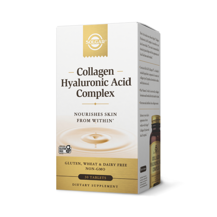 Колаген і гіалуронова кислота комплекс Solgar (Collagen Hyaluronic Acid Complex) 30 таблеток BX521