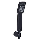 Смеситель для ванны Lidz Wawel 005 с поворотным изливом (c душевым гарнитуром) (k35) LDWAW005BLA45394 Black, фото 4