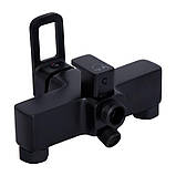 Смеситель для ванны Lidz Wawel 005 с поворотным изливом (c душевым гарнитуром) (k35) LDWAW005BLA45394 Black, фото 5