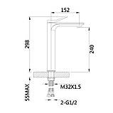 Змішувач для раковини Qtap Presto високий QTPRE269GRP45582 Graphite, фото 2