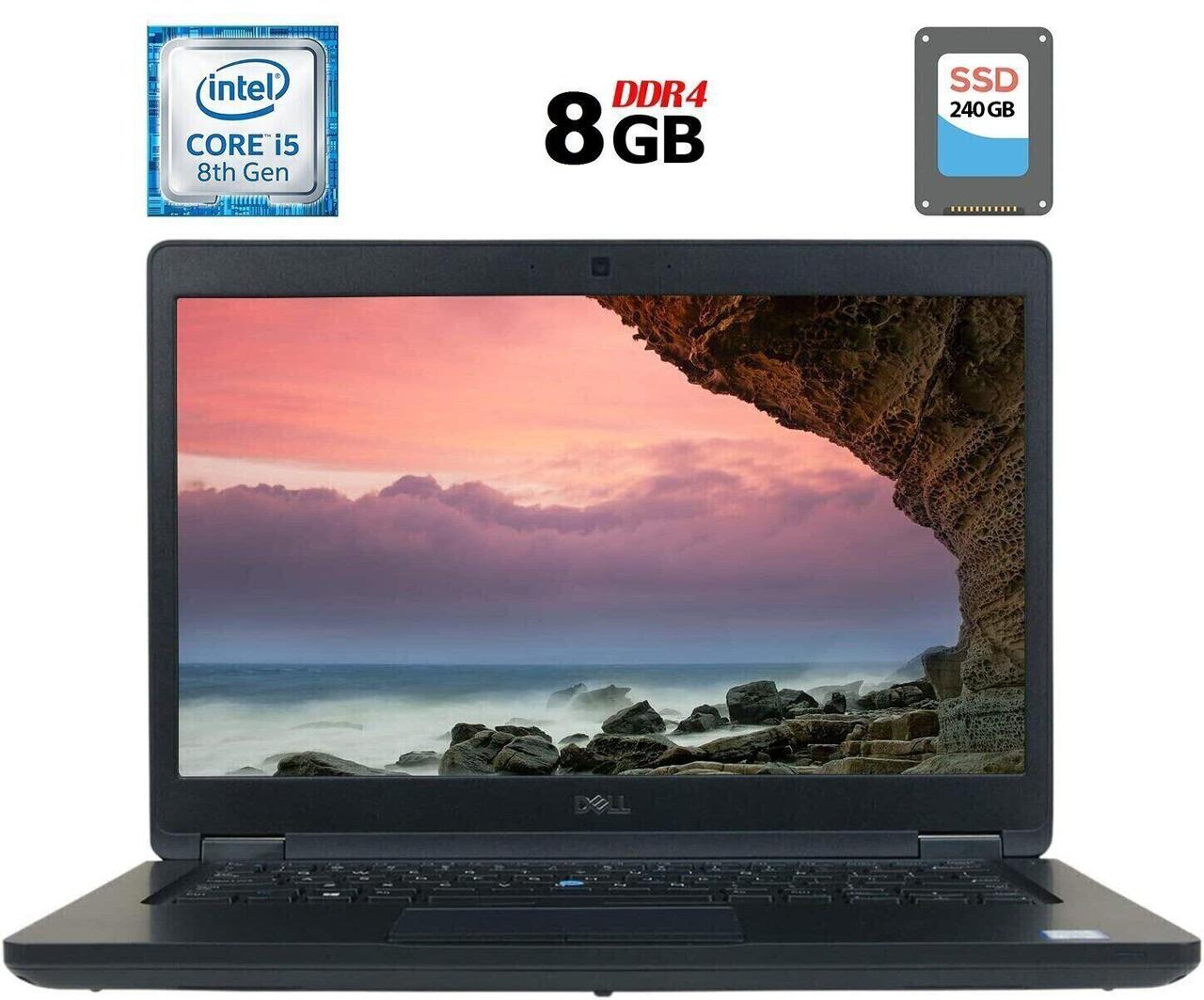Ноутбук Б-клас Dell Latitude 5490/ 14" (1366x768)/ Core i5-8250U/ 8 GB RAM/ 240 GB SSD/ UHD 620
