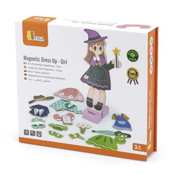 Магнітна гра Viga Toys Вдягни дівчинку